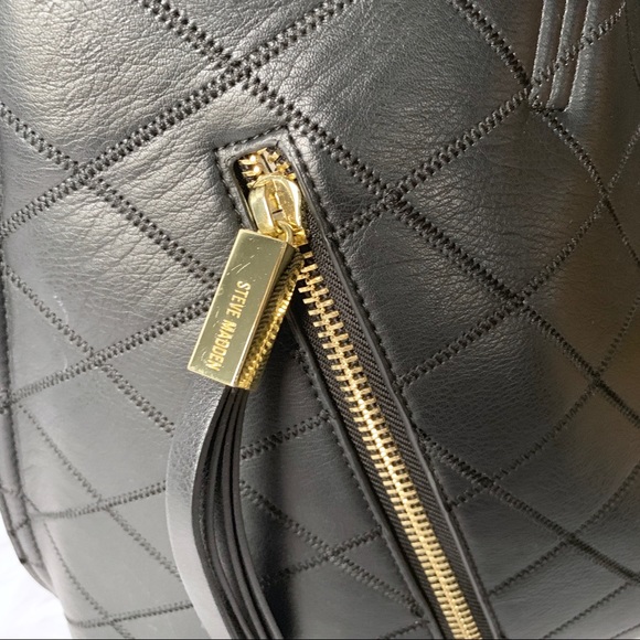 Steve Madden Bags Steve Madden Large Black Quilted Tote Poshmark